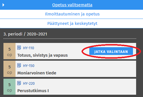 Kuvakaappaus Sisun käyttöliittymästä.