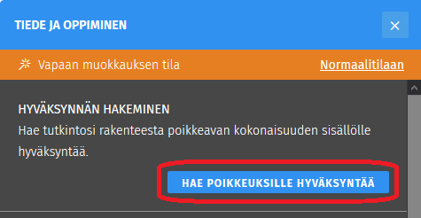 Kuvakaappaus Sisun käyttöliittymästä.