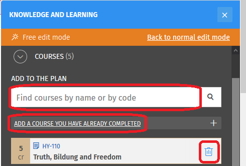 Screenshot of the user interface of Sisu.