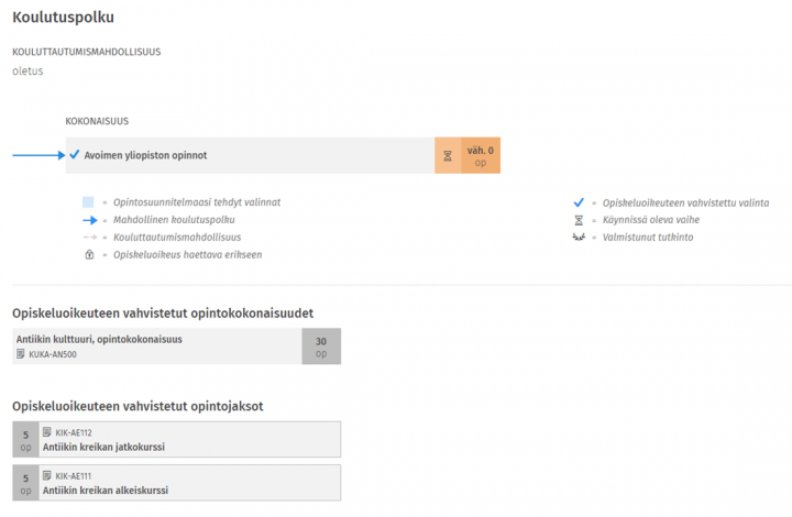 Kuvakaappaus Sisun käyttöliittymästä.