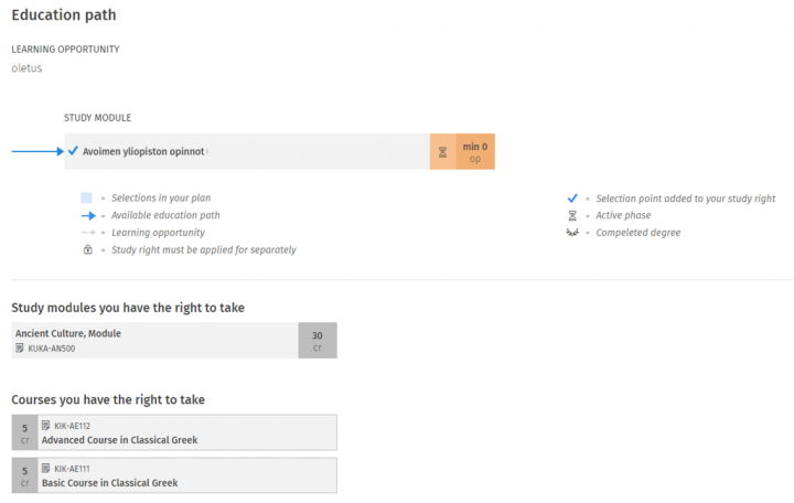 Screenshot of the user interface of Sisu.
