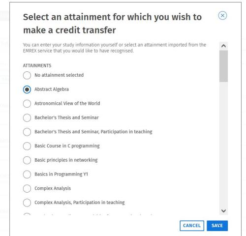 The image shows how to select a specific record from a group of records.