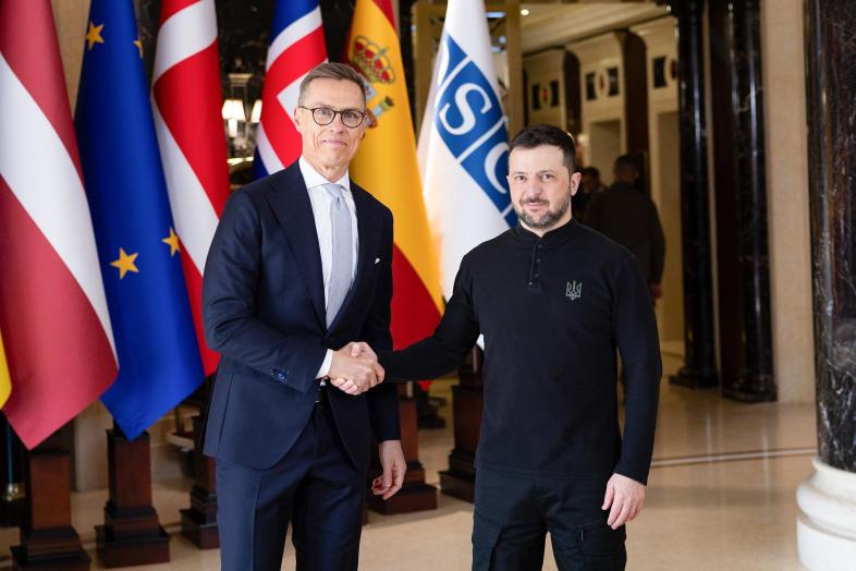 Alexander Stubb and Volodymyr Zelenskyi.