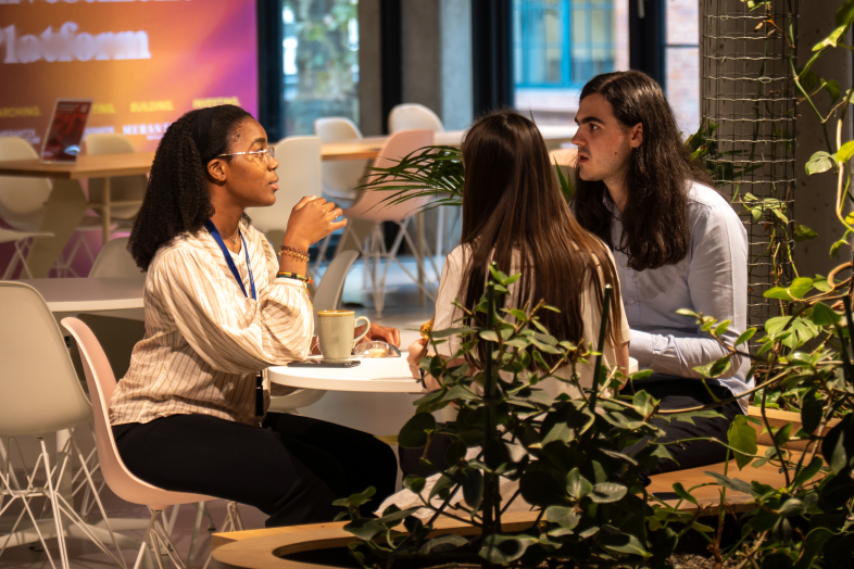 students around a round table