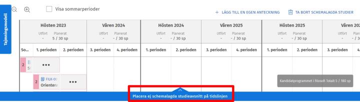 Skärmdump av Tidslinje i Sisu.