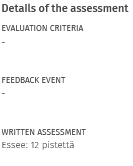 written assessment